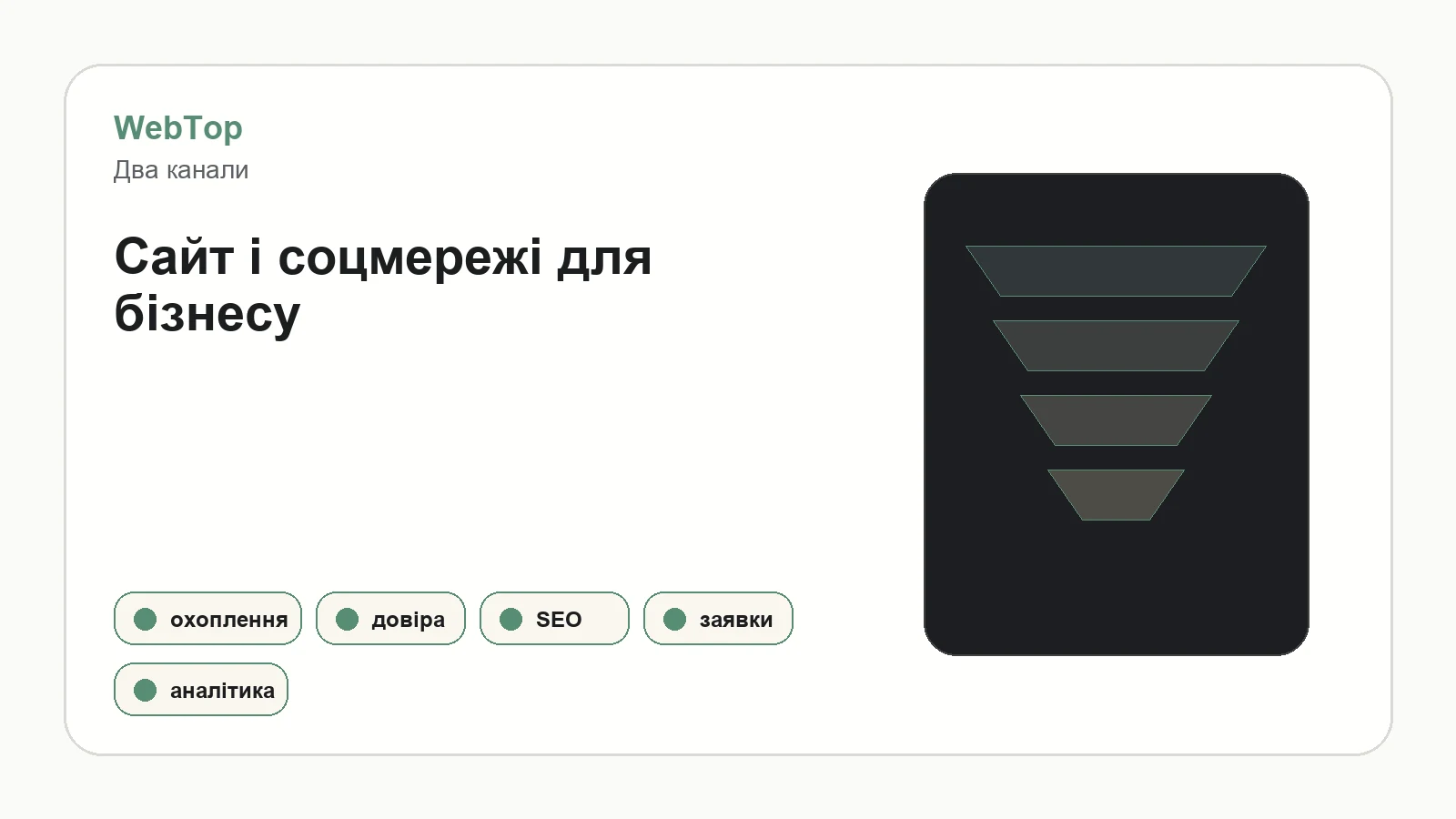 Інфографіка WebTop про різницю між сайтом і соцмережами