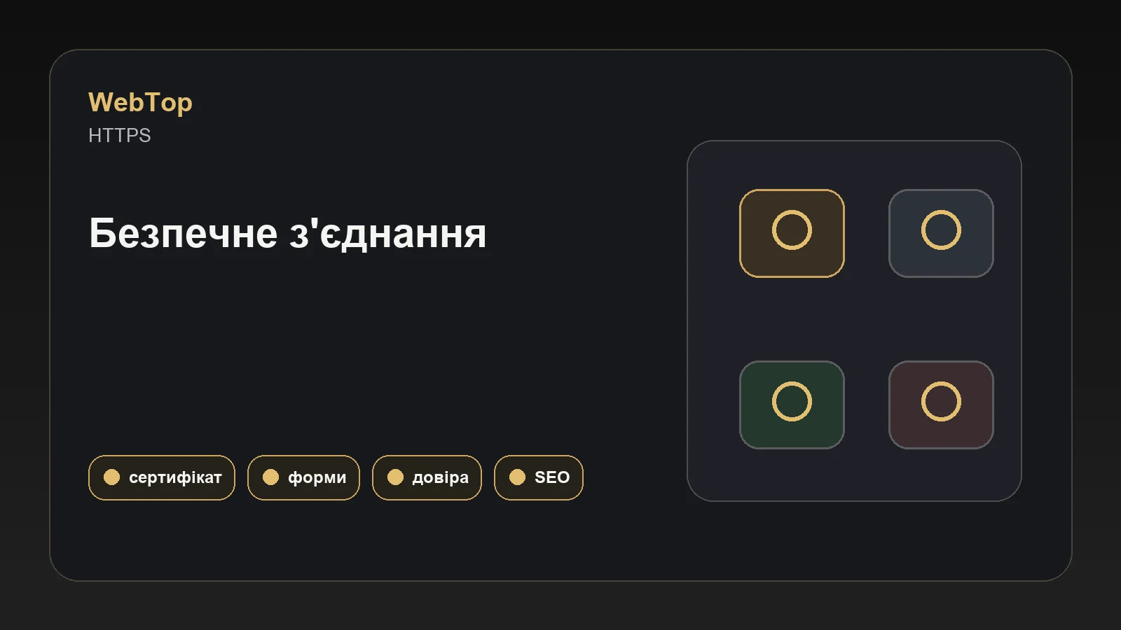Інфографіка WebTop про SSL-сертифікат і HTTPS