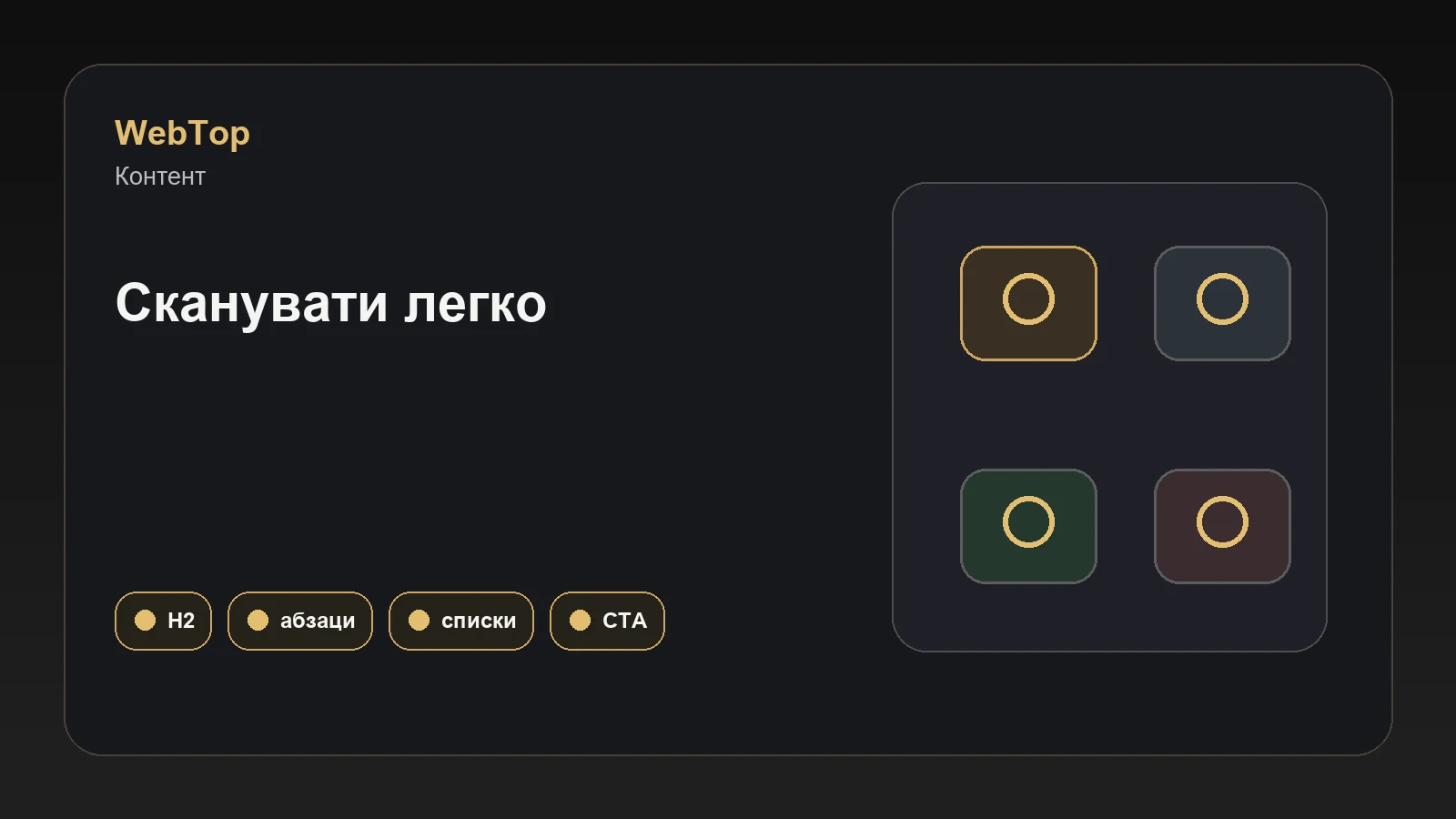 Інфографіка WebTop про оформлення тексту на сторінці