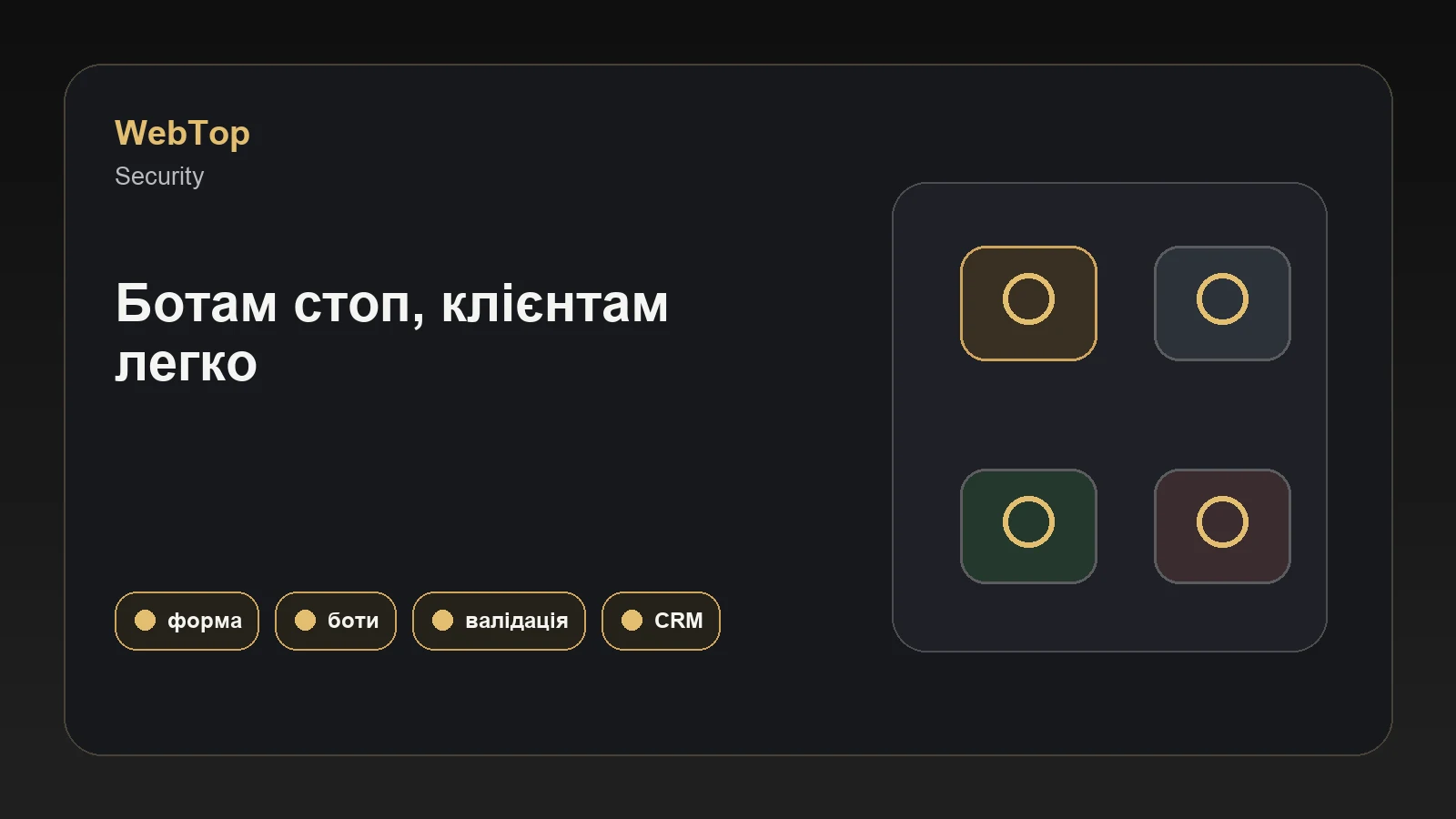 Графічний блок WebTop про захист форм сайту