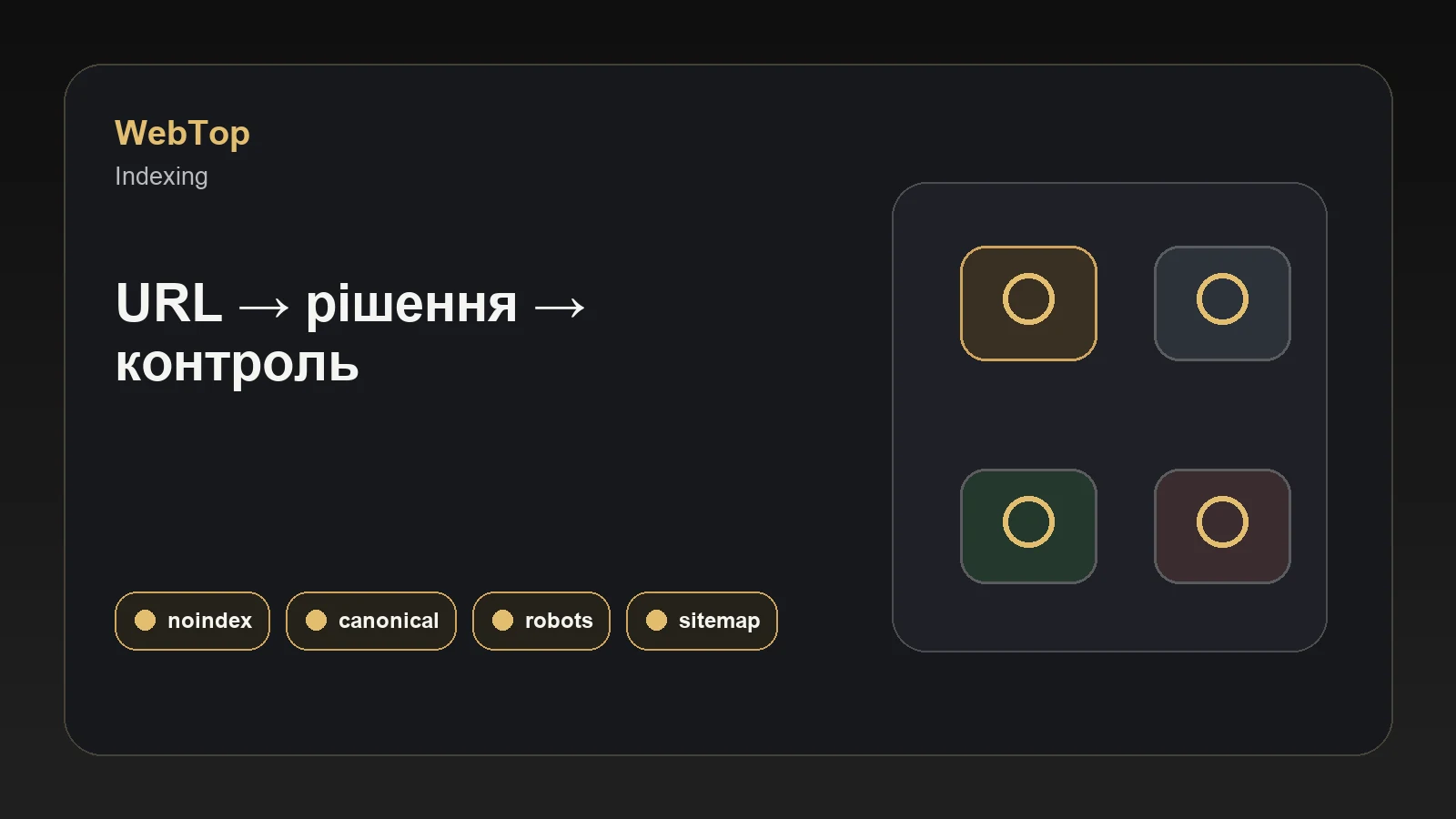 Графічний блок WebTop про індексацію сайту