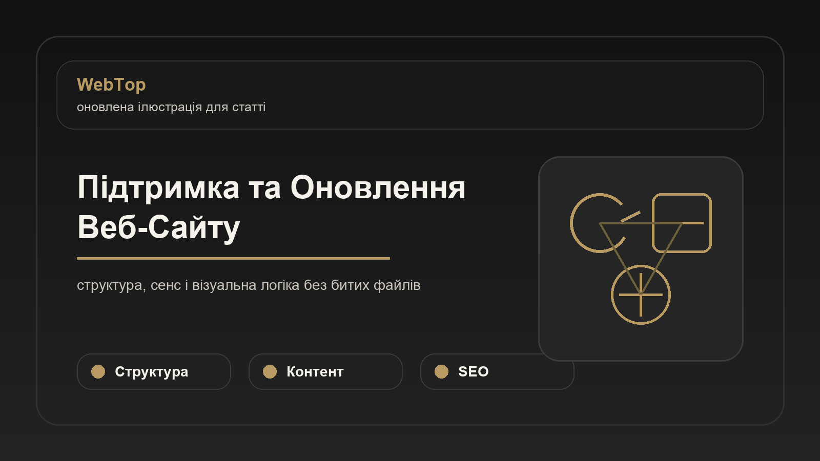Підтримка та Оновлення Веб-Сайту - ілюстрація WebTop