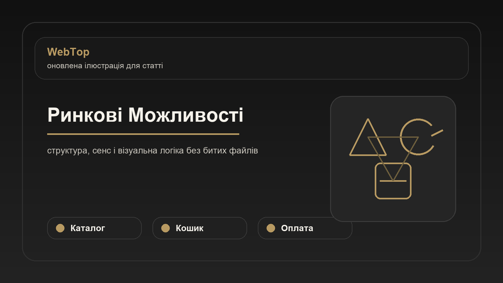 Ринкові Можливості - ілюстрація WebTop