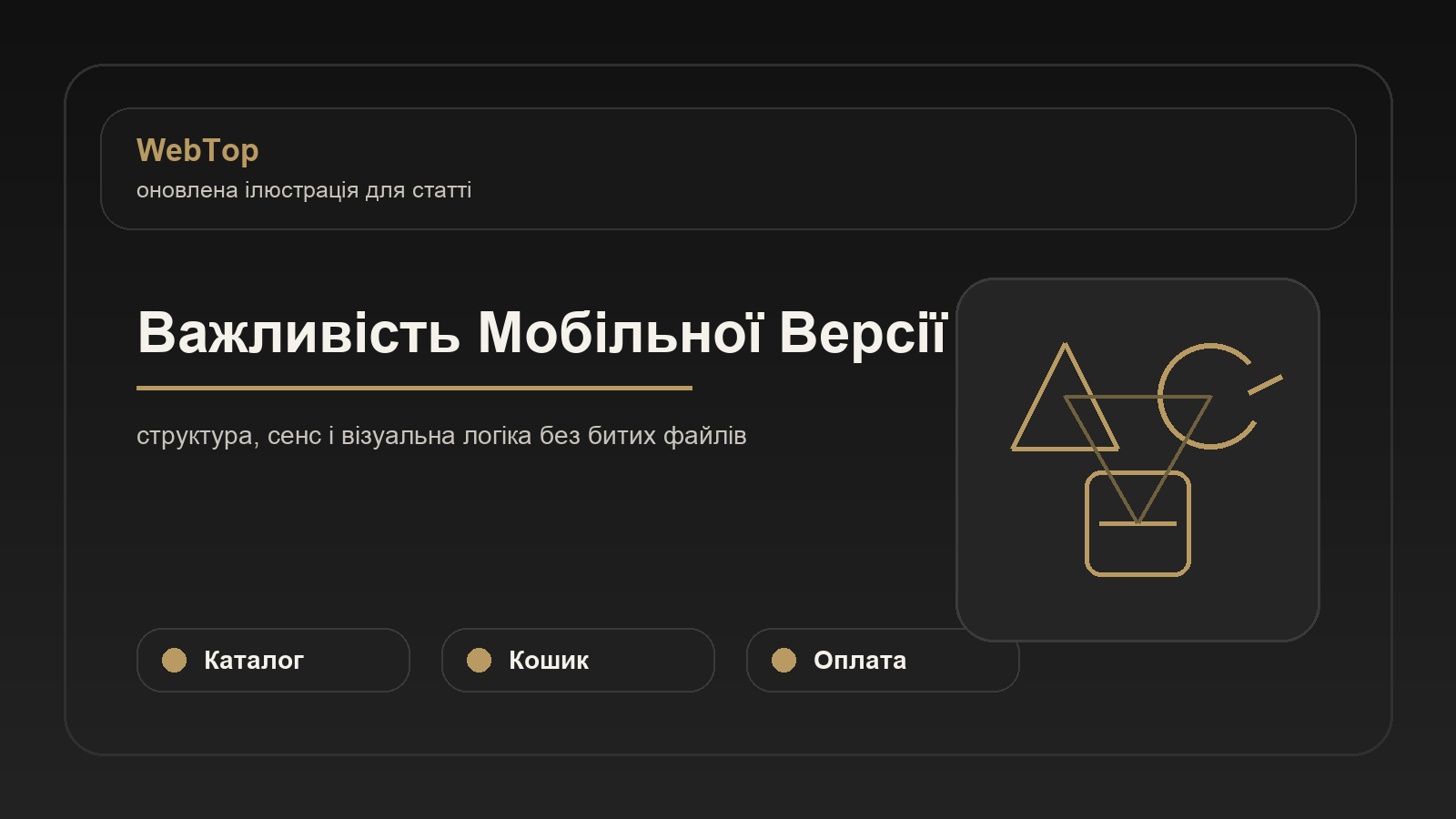 Важливість Мобільної Версії - ілюстрація WebTop