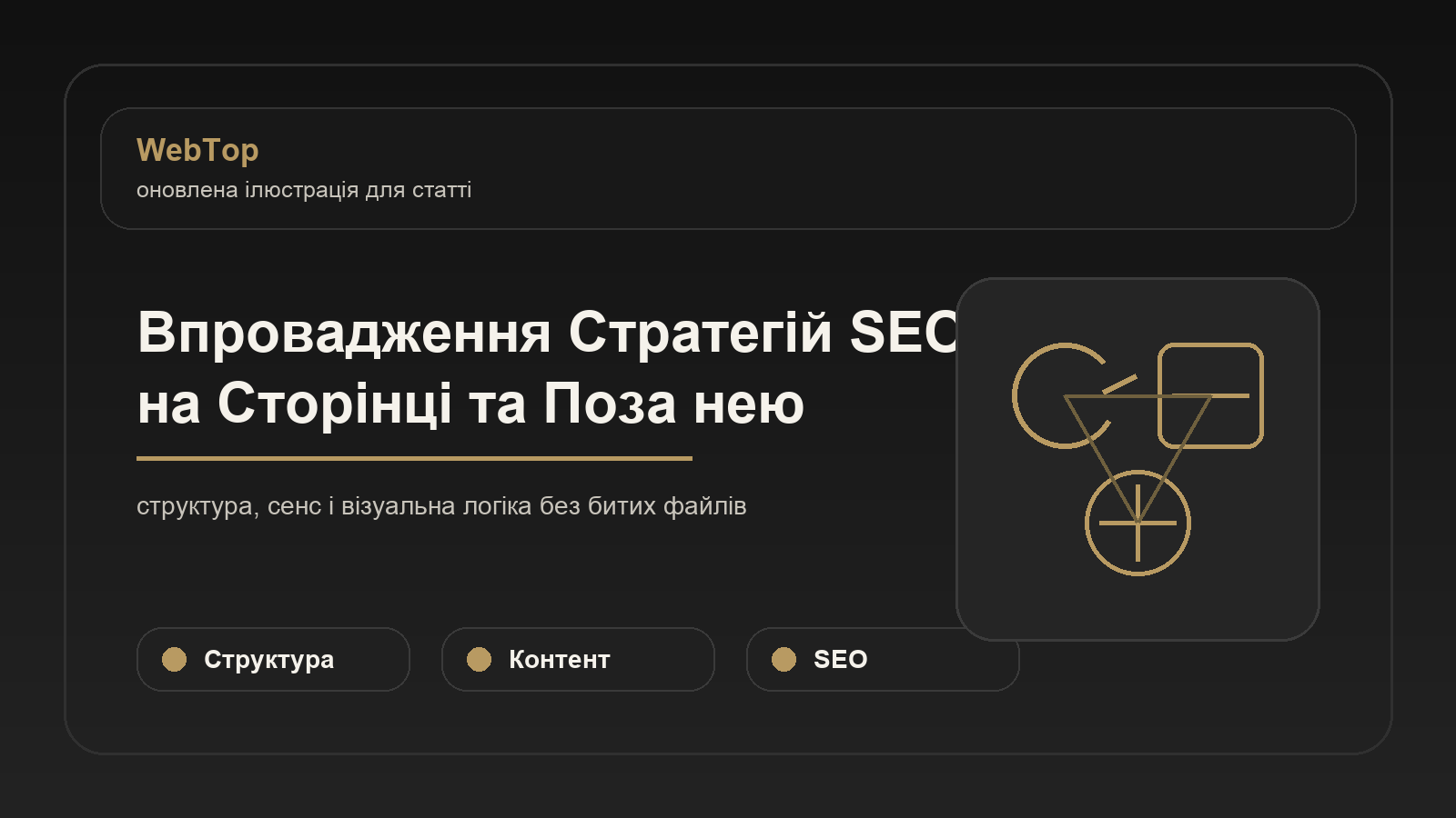 Впровадження Стратегій SEO на Сторінці та Поза нею - ілюстрація WebTop