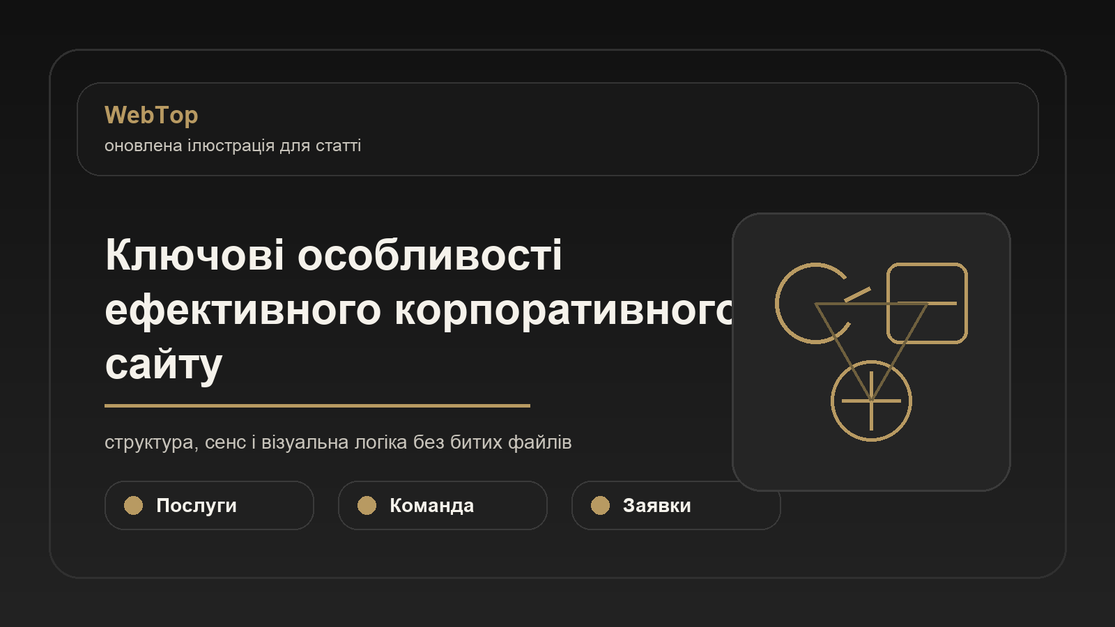 Ключові особливості ефективного корпоративного сайту - ілюстрація WebTop