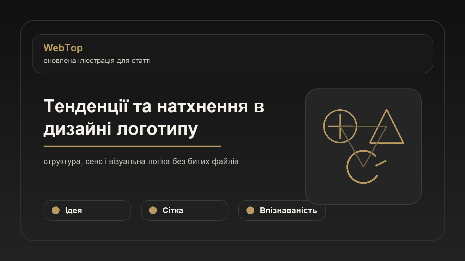 Тенденції та натхнення в дизайні логотипу - ілюстрація WebTop