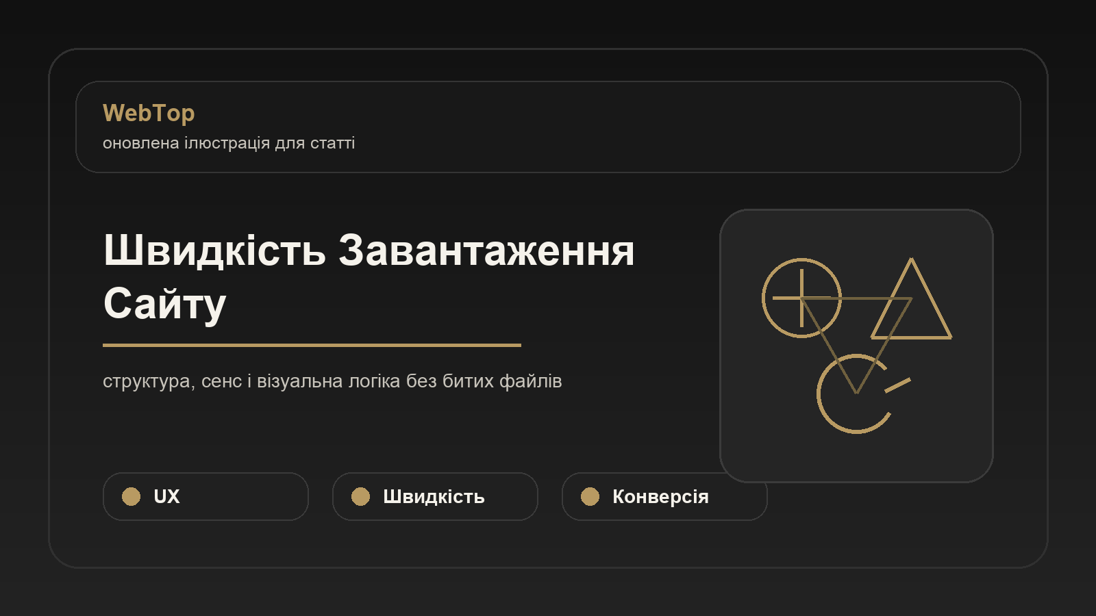 Швидкість Завантаження Сайту - ілюстрація WebTop