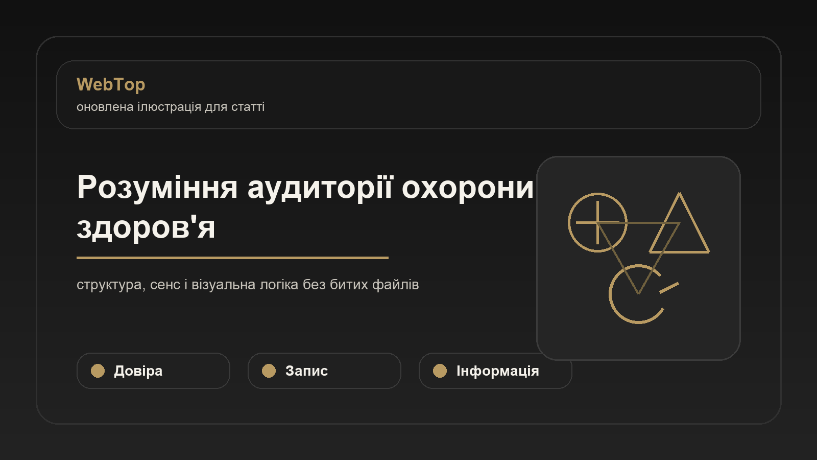 Розуміння аудиторії охорони здоров'я - ілюстрація WebTop