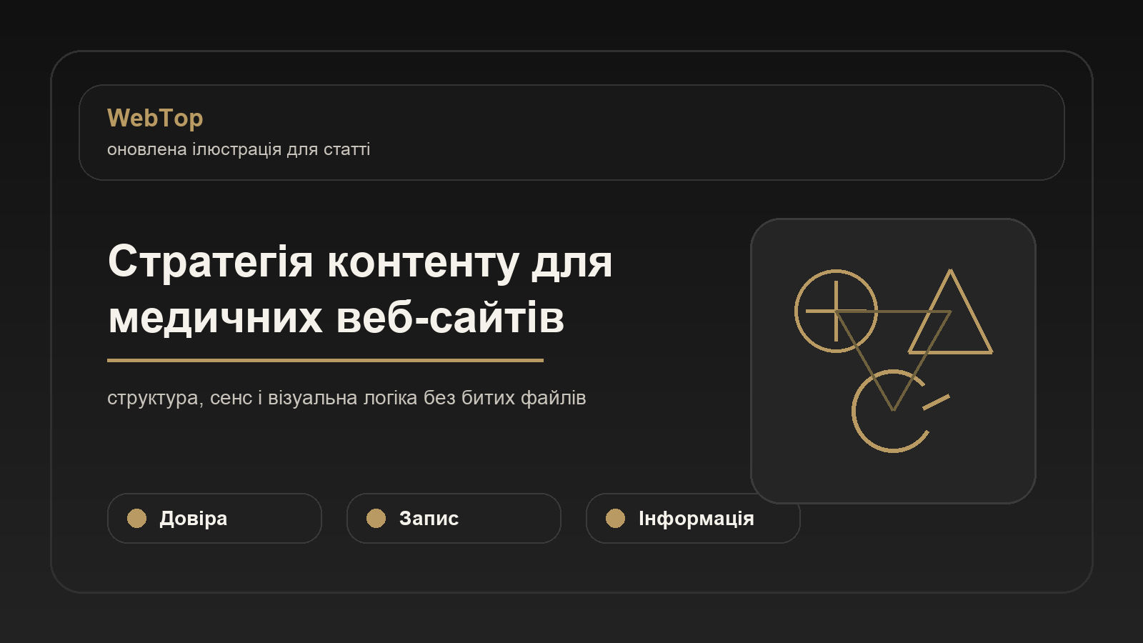 Стратегія контенту для медичних веб-сайтів - ілюстрація WebTop