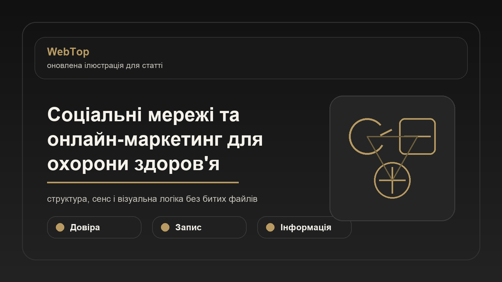 Соціальні мережі та онлайн-маркетинг для охорони здоров'я - ілюстрація WebTop