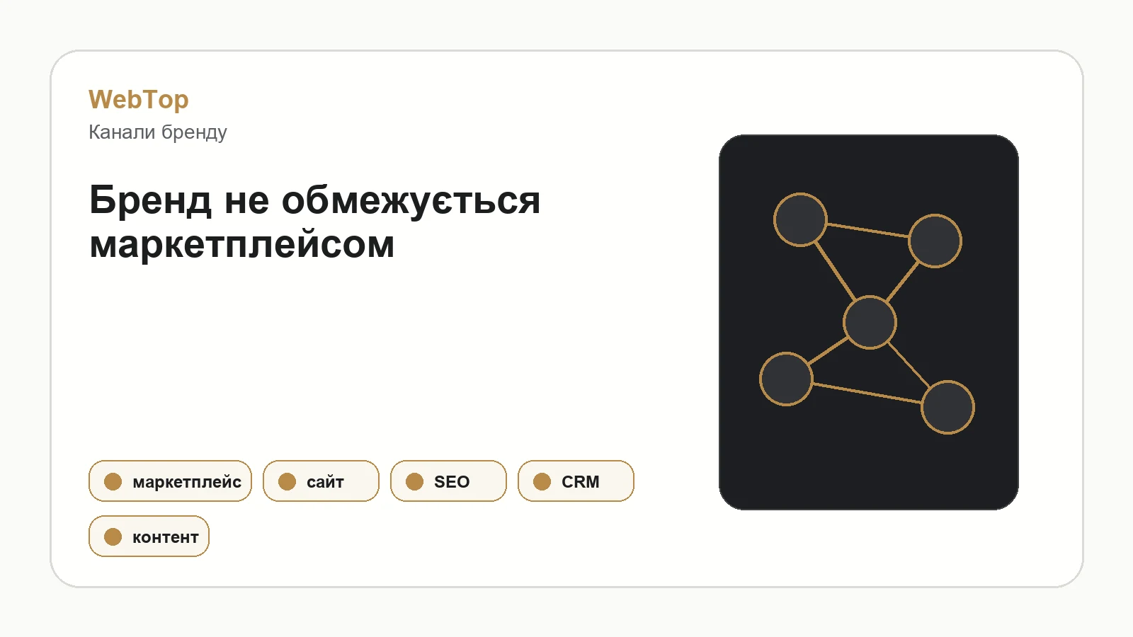 Інфографіка WebTop про канали бренду поза маркетплейсами