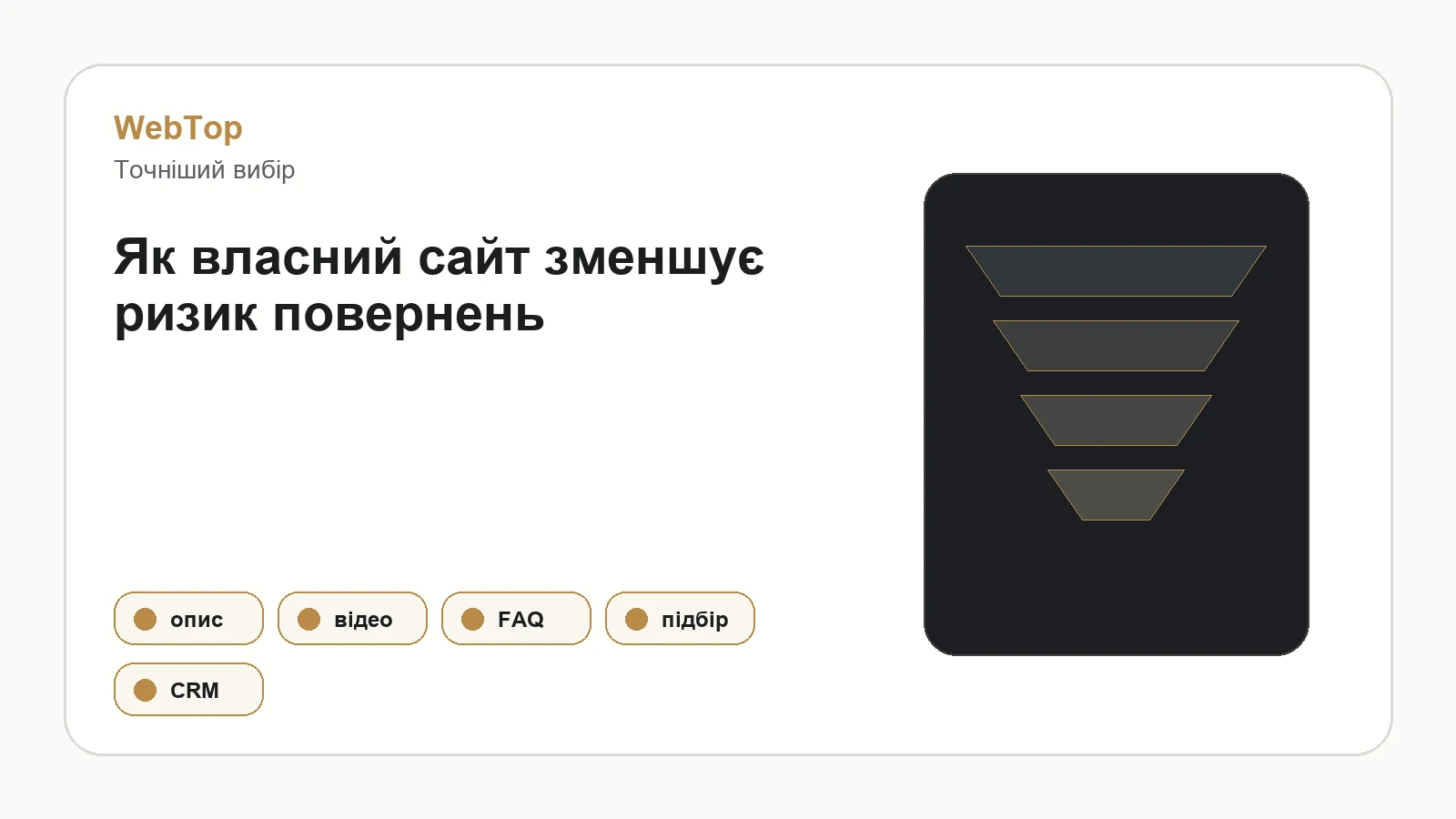 Графічний блок WebTop про якісніші замовлення через власний сайт