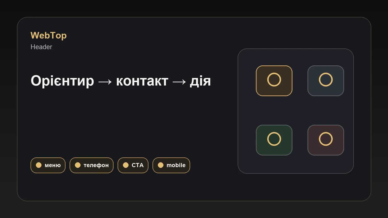 Графічний блок WebTop про шапку сайту