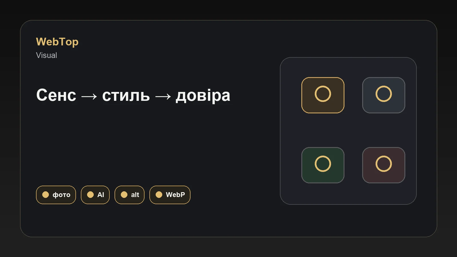 Графічний блок WebTop про візуальний контент