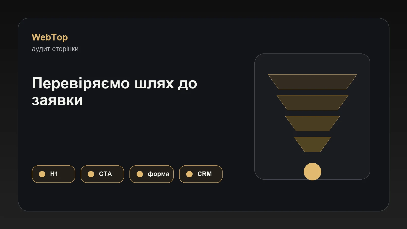 Графічний блок WebTop про аудит конверсії продаючого сайту